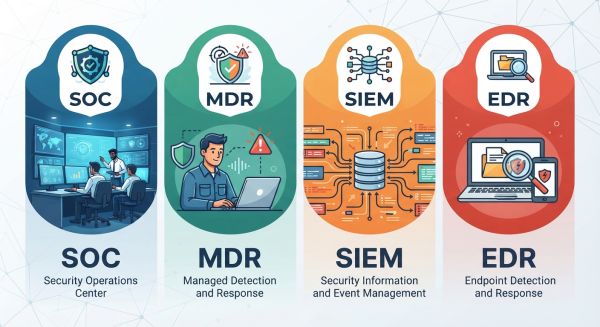 Comparatif des solutions : SOC, MDR, SIEM et EDR pour PME